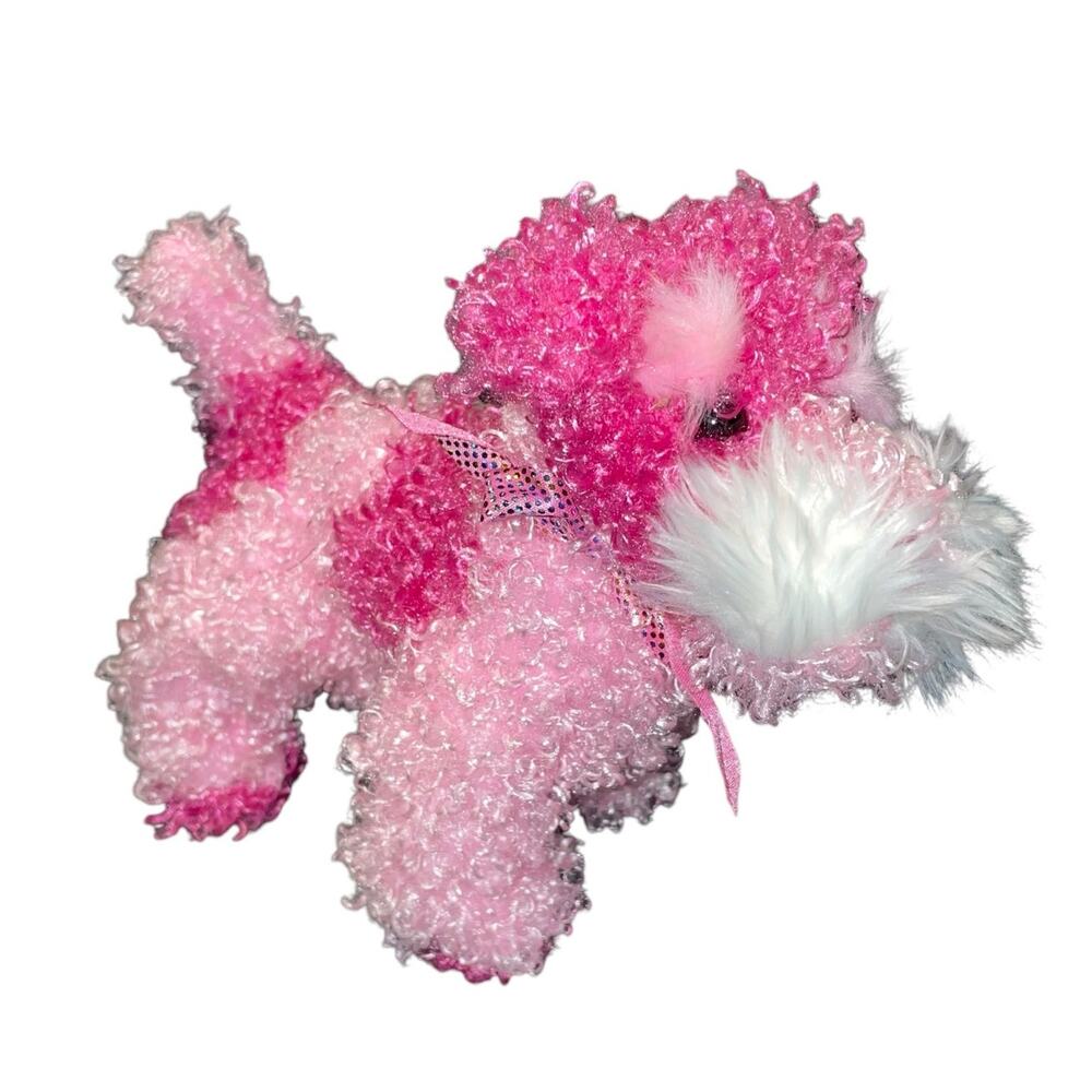 Ty Pinky Glitters Plush Dog 6" Pink White Stuffed Animal Pup Nursery Toy Vintage - Picture 9 of 12